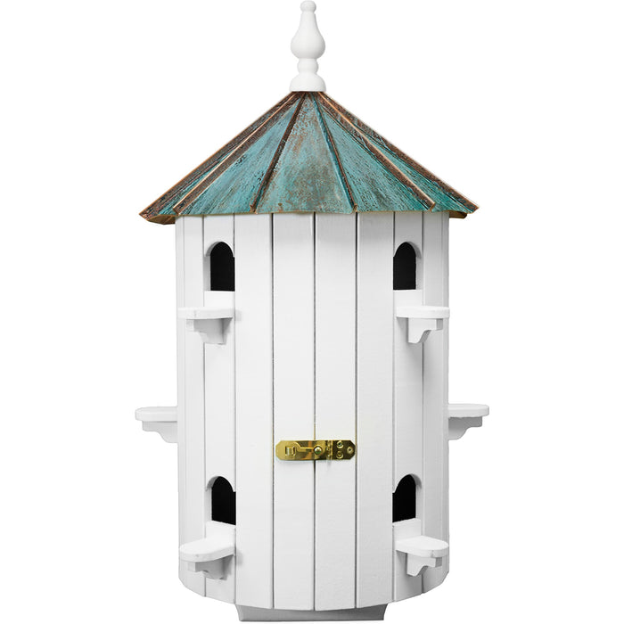 Amish 10-Hole Copper Roof Wooden Condo Birdhouse