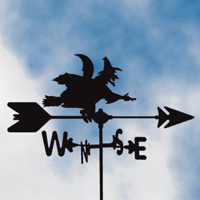 Witch Silhouette Steel Weathervane