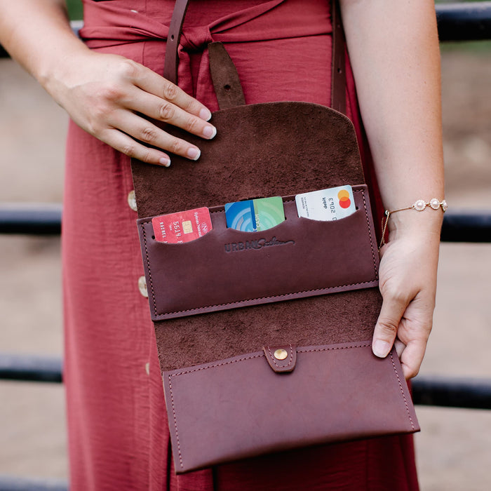 Urban Southern Leather Crossbody Wallet