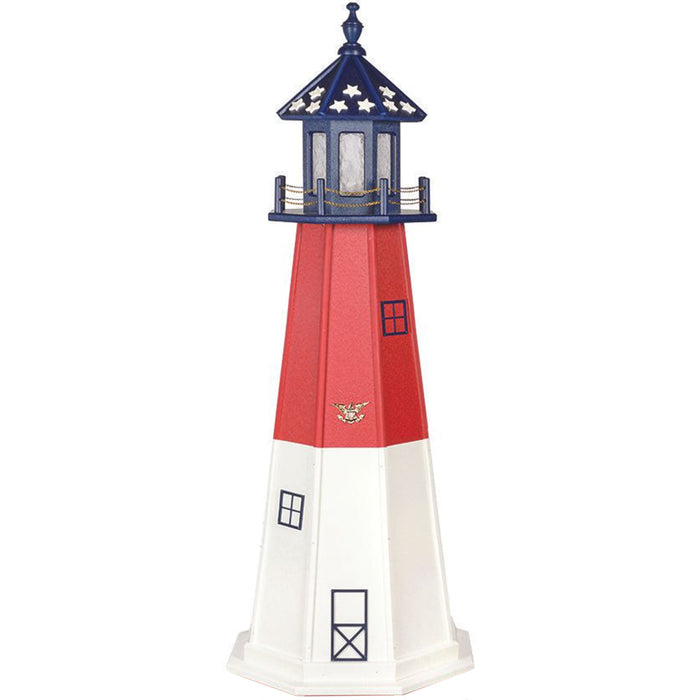 Barnegat Style Patriotic Poly Vinyl Lighthouse