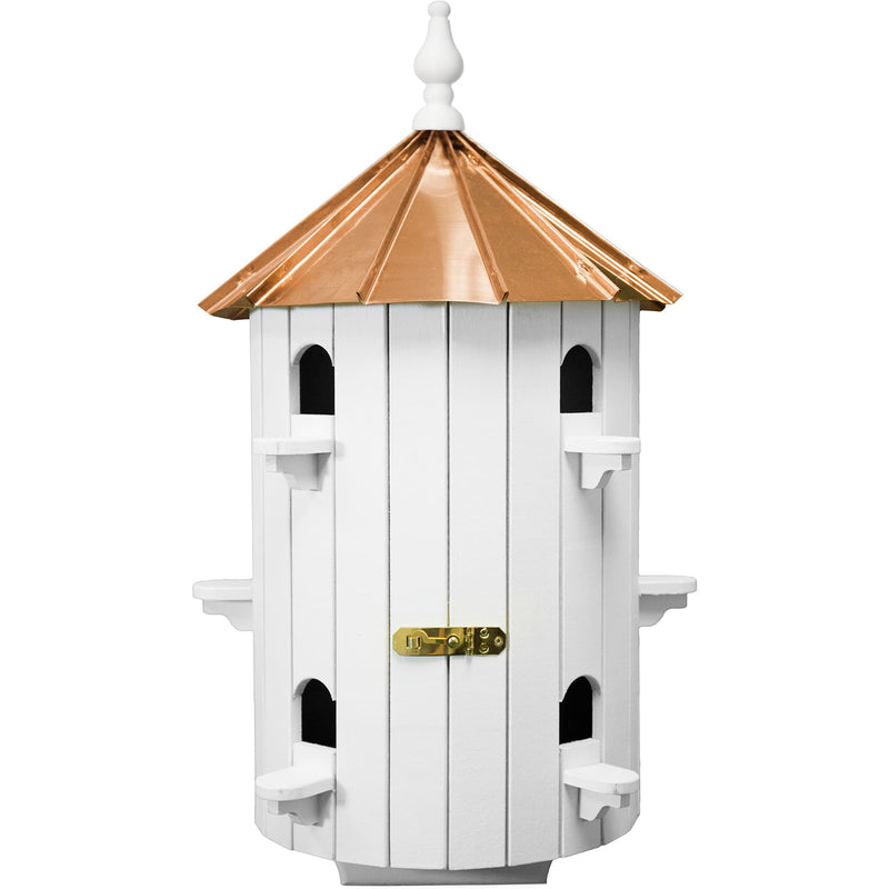 Amish 10-Hole Copper Roof Wooden Condo Birdhouse