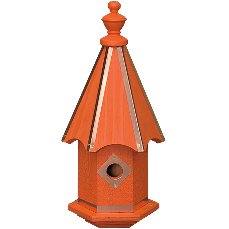 Vivid Copper Trim Bluebird House