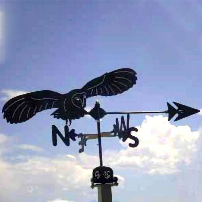 Barn Owl Silhouette Steel Weathervane