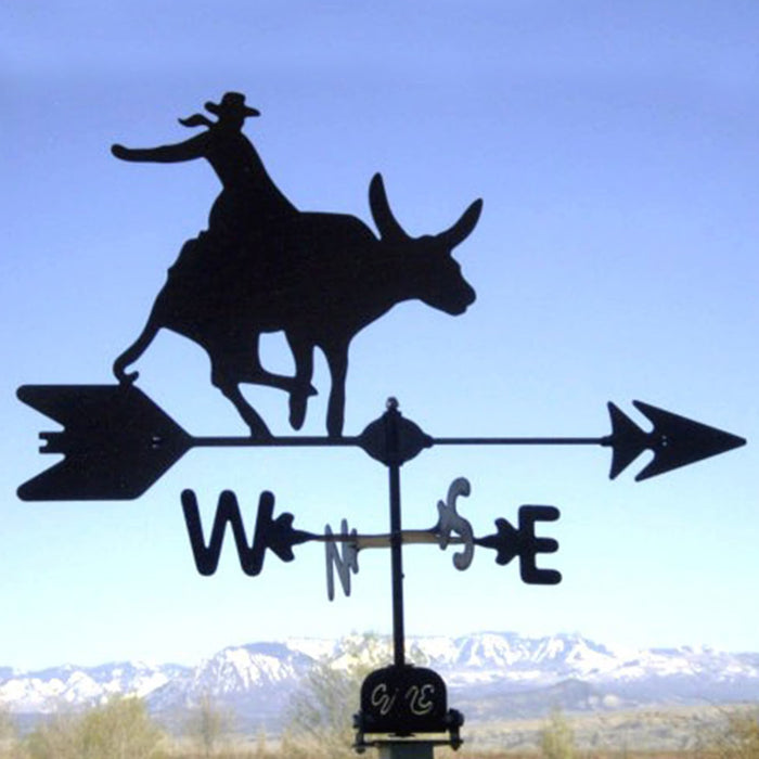 Bull Rider Silhouette Steel Weathervane