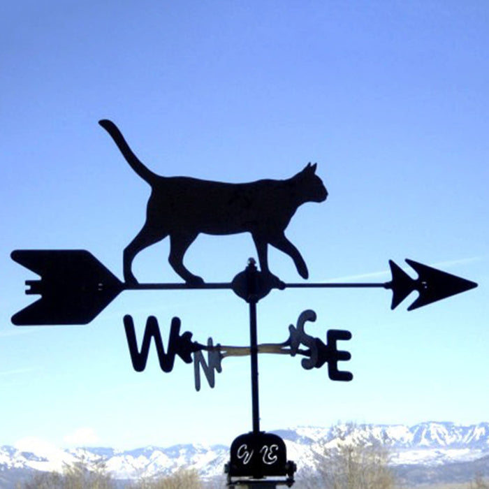 Cat Silhouette Steel Weathervane