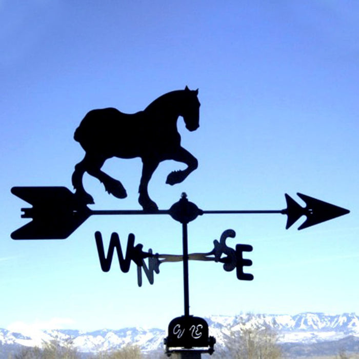 Clydesdale Horse Silhouette Steel Weathervane