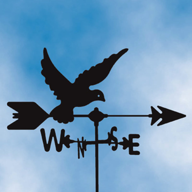 Dove Black Steel Weathervane