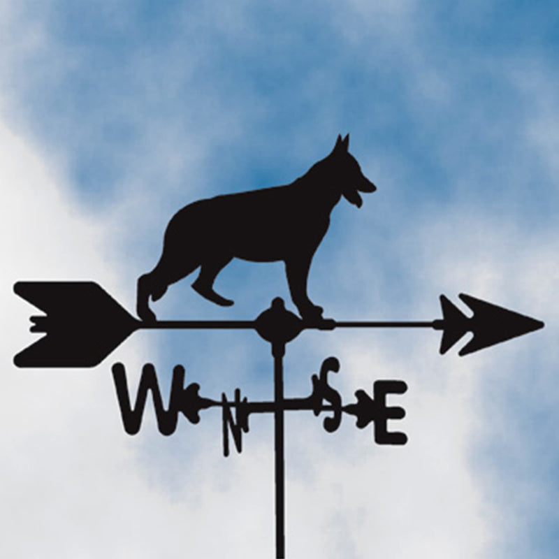 German Shepherd Black Steel Weathervane