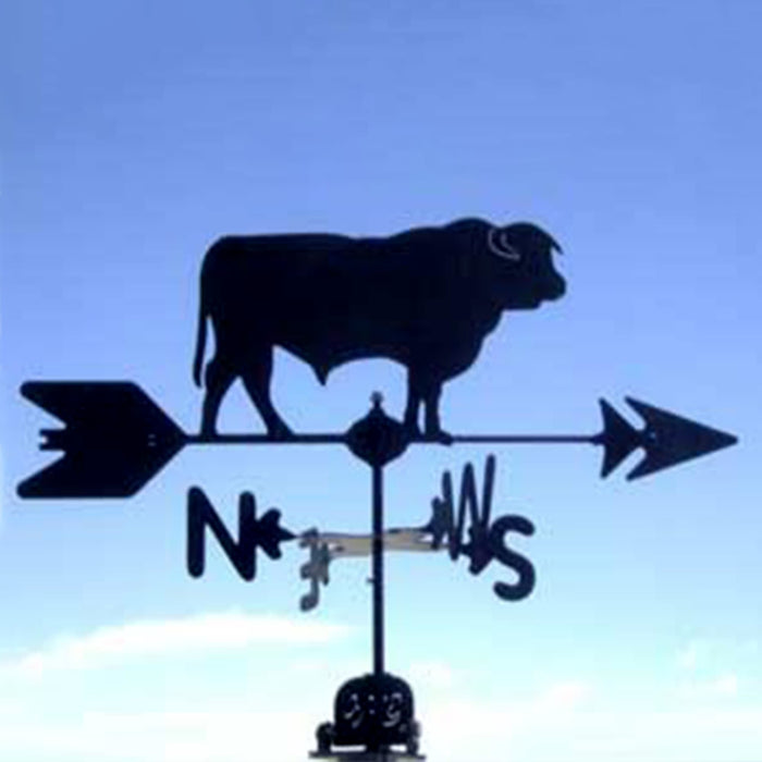 Hereford Bull Silhouette Steel Weathervane