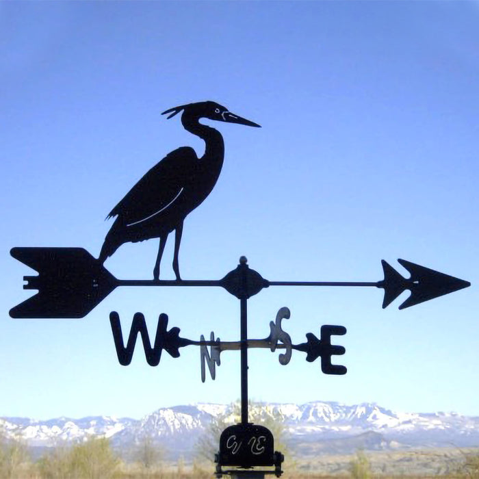 Heron Silhouette Steel Weathervane