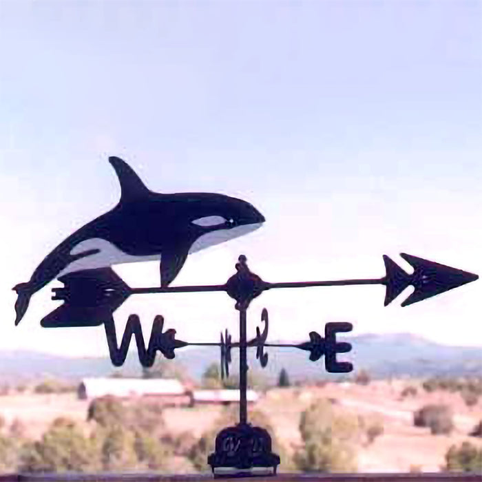 Killer Whale Silhouette Steel Weathervane