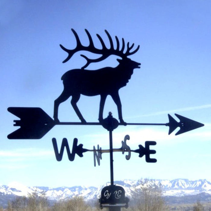 Majestic Elk Silhouette Steel Weathervane