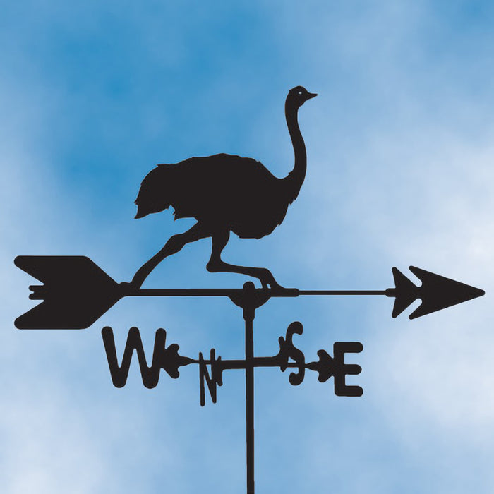 Ostrich Silhouette Steel Weathervane