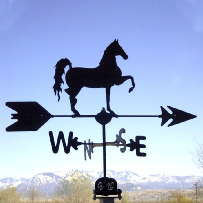 Prancing Horse Silhouette Steel Weathervane