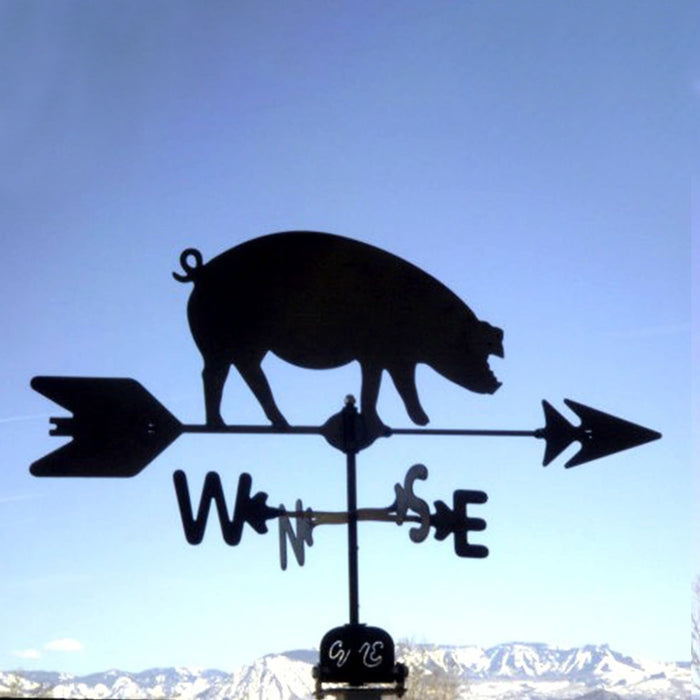 Pig Silhouette Steel Weathervane