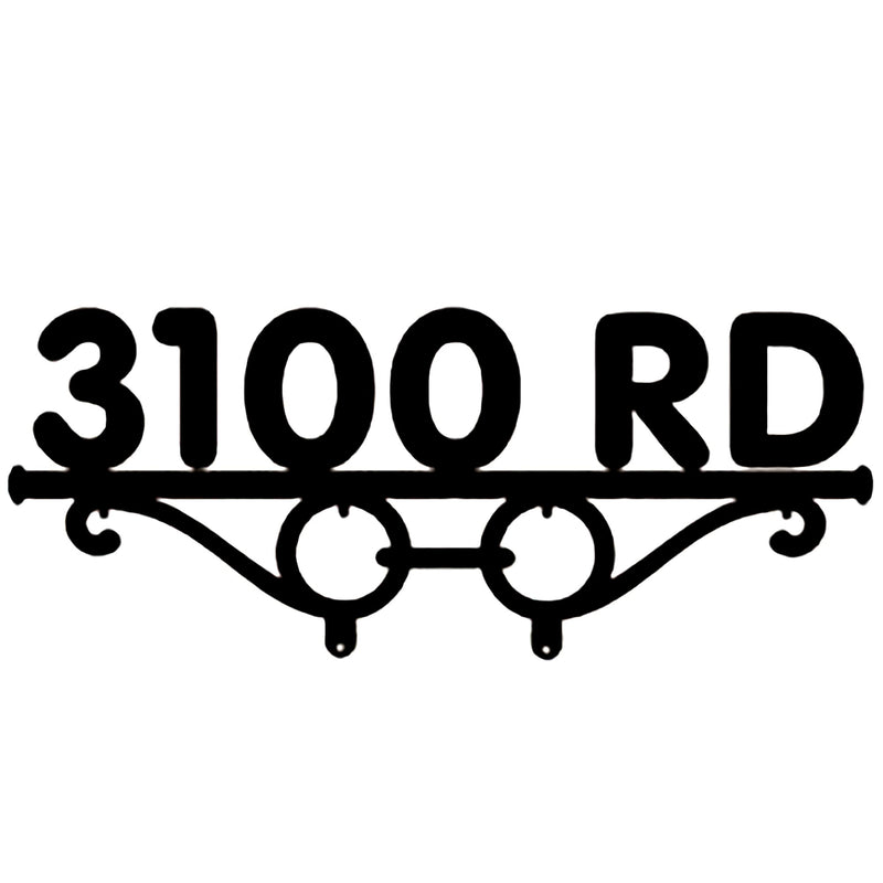 Black Steel Personalized Mailbox Nameplate
