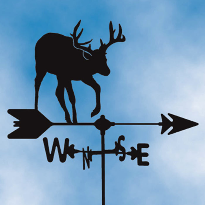 Deer in Rut Silhouette Steel Weathervane