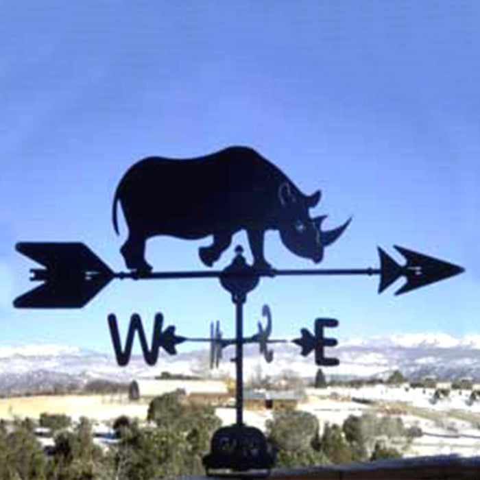 Rhino Silhouette Steel Weathervane