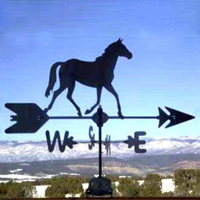 Running Horse Silhouette Steel Weathervane