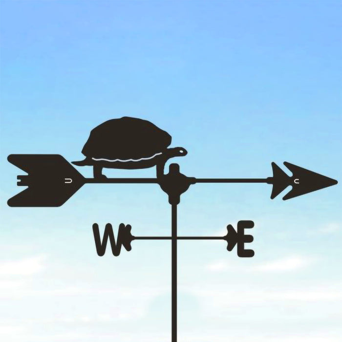 Turtle Silhouette Steel Weathervane