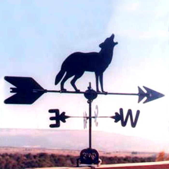 Wolf Silhouette Steel Weathervane